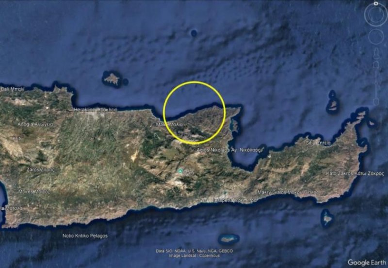 Milatos Kreta, Milatos: Grundstück direkt am Meer zu verkaufen Grundstück kaufen